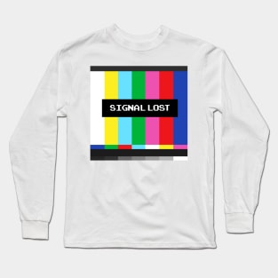 Vintage Signal lost tv test pattern color bar pattern Long Sleeve T-Shirt